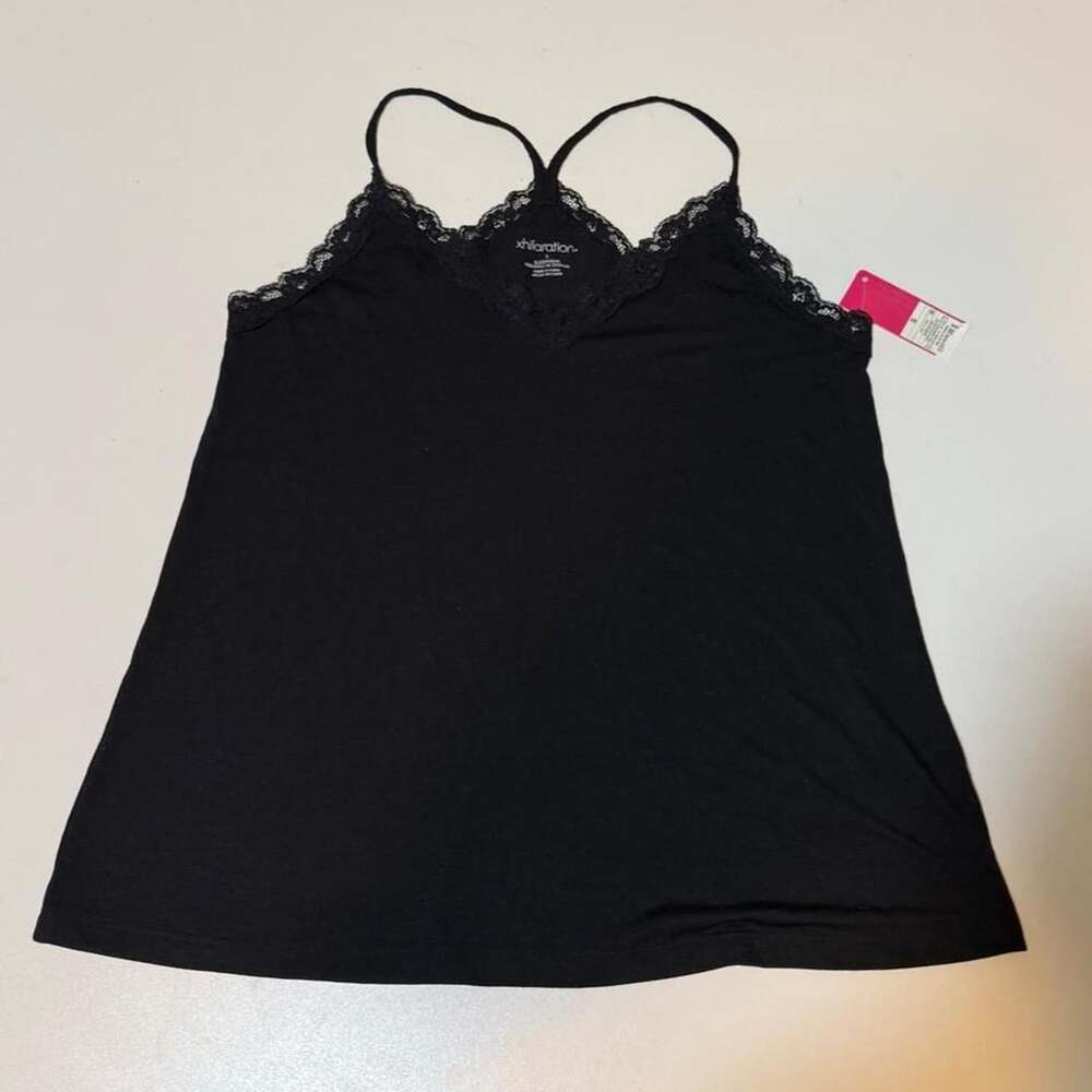 VTG Xhilaration Deadstock Y2K Coquette Dark Fairy Whimsigoth Layering Tank Top